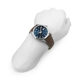 Tissot Gentleman Powermatic 80 Silicium Blue Dial Brown Leather Strap Watch For Men - T127.407.16.041.00 Authentic Buy Shop Now