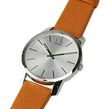 Calvin Klein City Quartz White Dial Light Brown Leather Strap Watch For Men - K2G21138 Authentic Buy Shop Now
