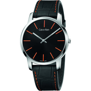 Calvin Klein City Black Dial Black Leather Strap Watch for Men - K2G211C1 Authentic Buy Shop Now