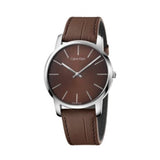 Calvin Klein City Brown Dial Brown Leather Strap Watch for Men - K2G211GK Authentic Buy Shop Now