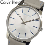 Calvin Klein City Silver Dial Grey Leather Strap Watch for Men - K2G211Q4 Authentic Buy Shop Now