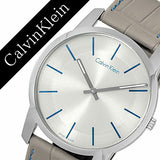 Calvin Klein City Silver Dial Grey Leather Strap Watch for Men - K2G211Q4 Authentic Buy Shop Now