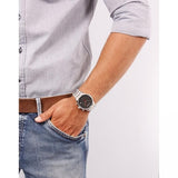 Calvin Klein City Chronograph Black Dial Silver Steel Strap Watch for Men - K2G27141 Authentic Buy Shop Now
