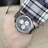 Calvin Klein City Chronograph Black Dial Silver Steel Strap Watch for Men - K2G2714X Authentic Buy Shop Now