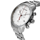 Calvin Klein City Chronograph White Dial Silver Steel Strap Watch for Men - K2G271Z6 Authentic Buy Shop Now