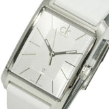 Calvin Klein Window White Dial White Leather Strap Watch for Women - K2M23120 Authentic Buy Shop Now
