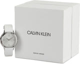 Calvin Klein Skirt White Dial White Leather Strap Watch for Women - K2U231K6 Authentic Buy Shop Now
