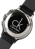 Calvin Klein Skirt Chronograph Black Dial Black Leather Strap Watch for Men - K2U291C1 Authentic Buy Shop Now