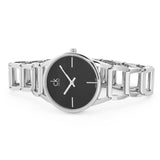 Calvin Klein Stately Black Dial Silver Steel Strap Watch for Women - K3G23121 Authentic Buy Shop Now
