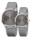 Calvin Klein Minimal Black Dial Silver Mesh Bracelet Watch for Women - K3M22123 Authentic Buy Shop Now