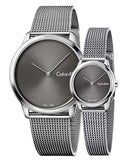 Calvin Klein Minimal Grey Dial Silver Mesh Bracelet Watch for Women - K3M231Y3 Authentic Buy Shop Now