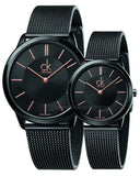 Calvin Klein Minimal Black Dial Black Mesh Bracelet Watch for Women - K3M22421 Authentic Buy Shop Now