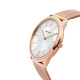 Calvin Klein Minimal White Dial Rose Gold Mesh Bracelet Watch for Men - K3M21626 Authentic Buy Shop Now