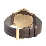 Calvin Klein Minimal White Dial Brown Leather Strap Watch for Men - K3M216G6 Authentic Buy Shop Now
