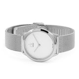 Calvin Klein Minimal White Dial Silver Mesh Bracelet Watch for Women - K3M2212Y Authentic Buy Shop Now