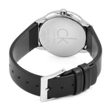 Calvin Klein Minimal Grey Dial Black Leather Strap Watch for Men - K3M221C4 Authentic Buy Shop Now