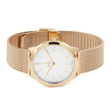 Calvin Klein Minimal White Dial Rose Gold Mesh Bracelet Watch for Women - K3M22626 Authentic Buy Shop Now