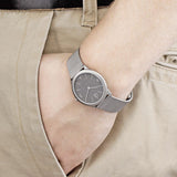Calvin Klein Minimal Grey Dial Silver Mesh Bracelet Watch for Men - K3M52154 Authentic Buy Shop Now