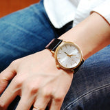 Calvin Klein Surround Silver Dial Black Leather Strap Watch for Men - K3W215C6 Authentic Buy Shop Now