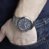 Gucci G Timeless Chronograph Grey Dial Silver Steel Strap Watch For Men - YA126238 Authentic Buy Shop Now
