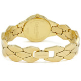Calvin Klein Snake Silver Dial Yellow Gold Steel Strap Watch For Women - K6E23546 Authentic Buy Shop Now