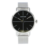 Calvin Klein Even Black Dial Silver Mesh Bracelet Watch for Women - K7B21121 Authentic Buy Shop Now