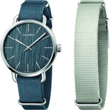 Calvin Klein Even Green Dial Green NATO Strap Watch for Men - K7B211WL Authentic Buy Shop Now