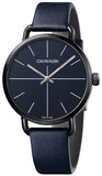 Calvin Klein Even Blue Dial Blue Leather Strap Watch for Men - K7B214VN Authentic Buy Shop Now