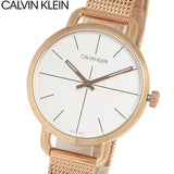 Calvin Klein Even White Dial Rose Gold Mesh Bracelet Watch for Women - K7B23626 Authentic Buy Shop Now