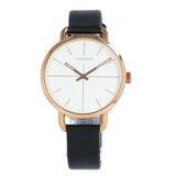 Calvin Klein Even White Dial Black Leather Strap Watch for Women - K7B236C6 Authentic Buy Shop Now