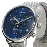 Calvin Klein High Noon Chronograph Blue Dial Silver Mesh Bracelet Watch for Men - K8M2712N Authentic Buy Shop Now