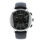 Calvin Klein Posh Black Dial Black Leather Strap Watch for Men - K8Q371C1 Authentic Buy Shop Now