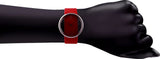 Calvin Klein Glam Transparent Dial Red Leather Strap Watch for Women - K9423144 Authentic Buy Shop Now