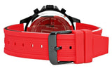 Tommy Hilfiger Multifunction Quartz Black Dial Red Rubber Strap Watch for Men - 1791722 Authentic Buy Shop Now