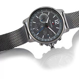 Tommy Hilfiger London Chronograph Grey Dial Grey Mesh Bracelet Watch for Men - 1791530 Authentic Buy Shop Now