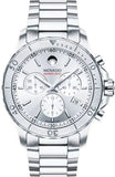 Movado Series 800 Chronograph Silver Dial Silver Steel Strap Watch For Men - 2600111 Authentic Buy Shop Now