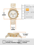Michael Kors Runway Pavé Chronograph White Dial White Acetate Strap Watch for Women - MK7476 Authentic Buy Shop Now