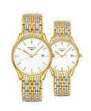 Longines Lyre Quartz White Dial Gold Stainless Steel Watch for Women - L4.859.2.12.7 Authentic Buy Shop Now