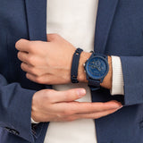 Armani Exchange Outerbanks Chronograph Blue Dial Blue Silicone Strap Watch For Men - AX7128 Authentic Buy Shop Now