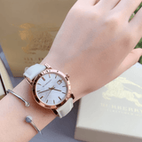 Burberry The City White Dial White Leather Strap Watch for Women - BU9108 Authentic Buy Shop Now