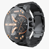 Diesel Big Daddy Chronograph Black Dial Black Steel Strap Watch For Men - DZ7312 Authentic Buy Shop Now