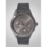 Hugo Boss Onyx Grey Dial Black Leather Strap Watch for Men - 1513366 Authentic Buy Shop Now