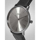 Hugo Boss Modern Grey Dial Black Leather Strap Watch for Men - 1513540 Authentic Buy Shop Now