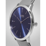 Hugo Boss Horizon Blue Dial Grey Leather Strap Watch for Men - 1513539 Authentic Buy Shop Now