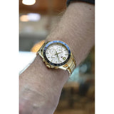 Tommy Hilfiger Luke Chronograph White Dial Gold Steel Strap Watch for Men - 1791121 Authentic Buy Shop Now