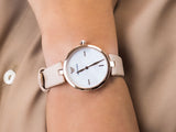 Emporio Armani Arianna Mother of Pearl Dial Pink Leather Strap Watch For Women - AR11199 Authentic Buy Shop Now