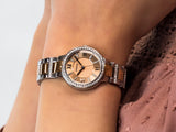 Fossil Virginia Rose Gold Dial Two Tone Steel Strap Watch for Women - ES3405 Authentic Buy Shop Now