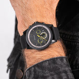 Armani Exchange Outerbanks Chronograph Black Dial Black Silicone Strap Watch For Men - AX1343 Authentic Buy Shop Now