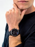 Fossil Forrester Chronograph Black Dial Black Steel Strap Watch for Men - FS5697 Authentic Buy Shop Now