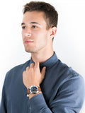 Fossil Grant Twist Multifunction Blue Dial Brown Leather Strap Watch for Men - ME1161 Authentic Buy Shop Now